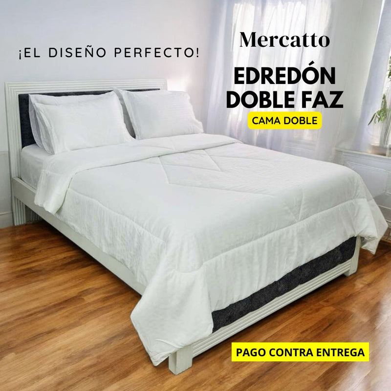 ¡PRECIO ESPECIAL! Edredón Doble Faz Cama Doble 140x190cm Blanco