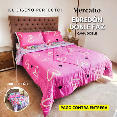 ¡OFERTA ESPECIAL! EDREDÓN DOBLE FAZ MARIPOSAS 🦋 CAMA DOBLE