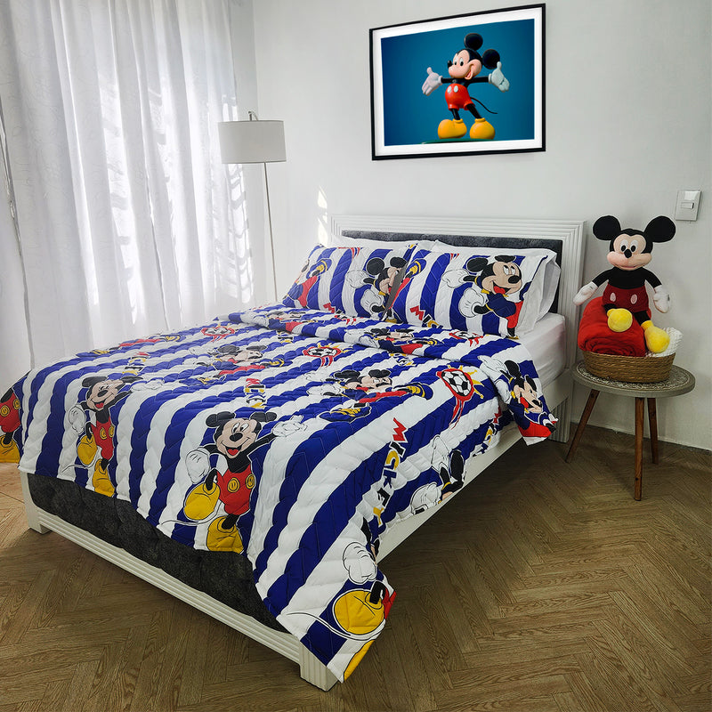 ¡OFERTA ESPECIAL! EDREDÓN UNIFAZ MICKEY ⚽ CAMA DOBLE